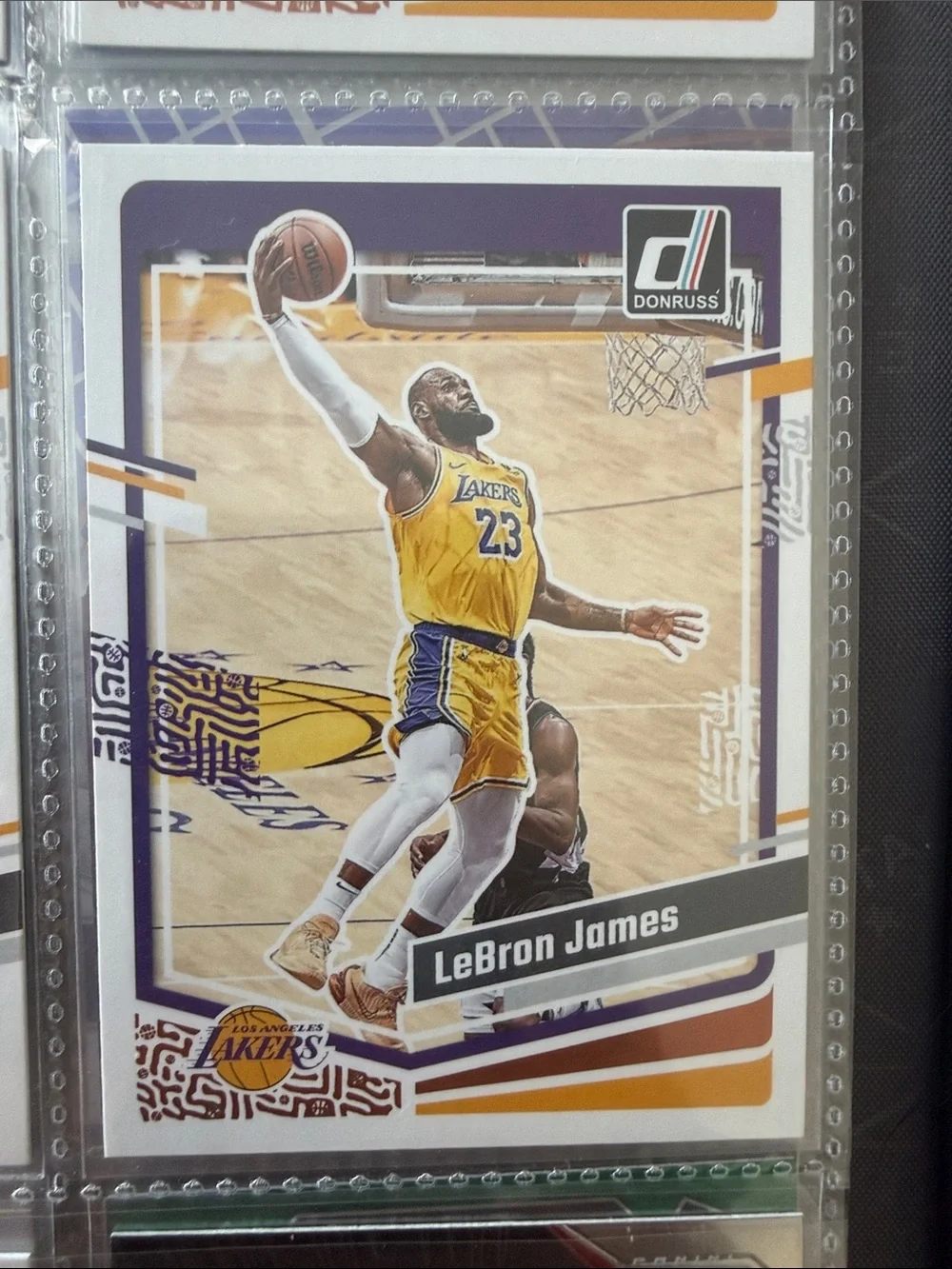 Russ Los Angeles Lakers Purple and Yellow LeBron James Trading Card